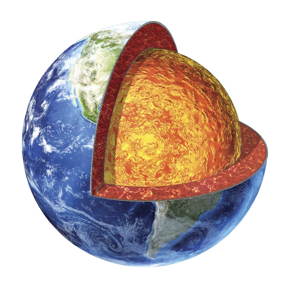 Amazon.com: Posterazzi Cross section of planet Earth showing the